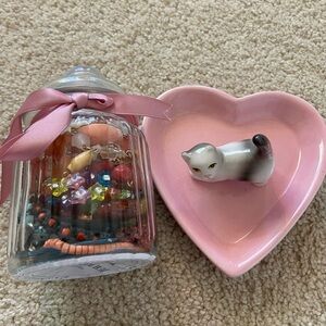 Random Jewelry Jar with FREE cat heart jewelry tray